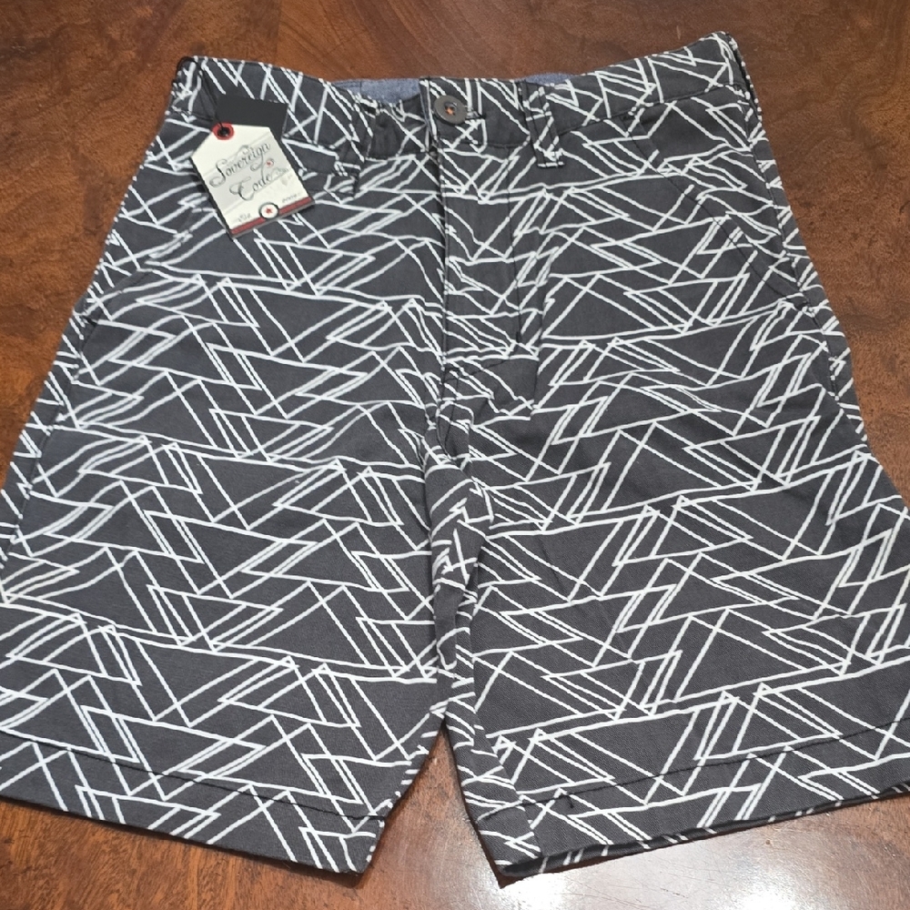 Sovereign Code Geometric Black and White Kids Shorts